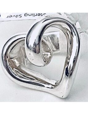 NWT Gorgeous Sz 8 Indigo Falls Sterling Silver 925 Huge Thick Heart Shaped Ring